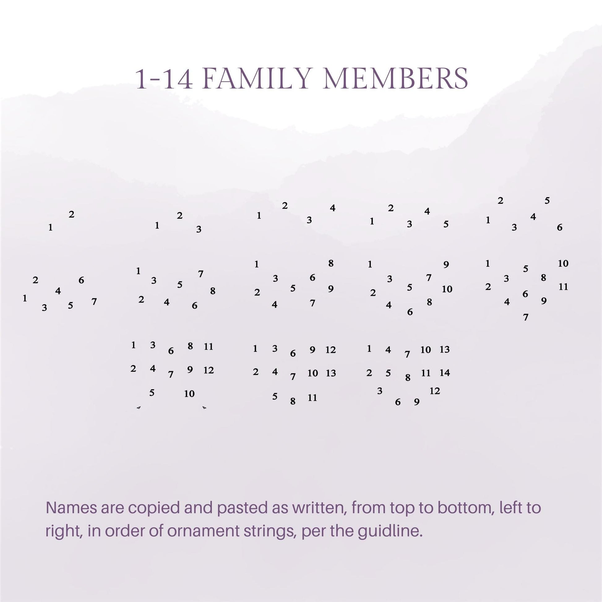 Family Christmas Ornament - 1 - 14 Family Members - Poinsettias - Acrylic - Engraved - Personalized Ornaments - Gift - Family - Custom Gift