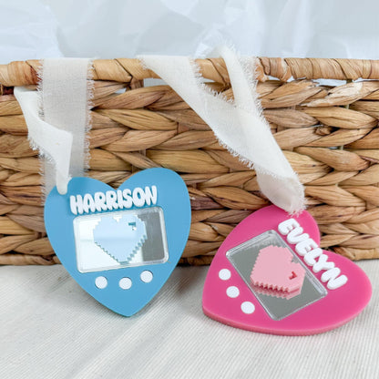 Valentines Acrylic Tag - Retro Toy  Inspired - Little House Crafted