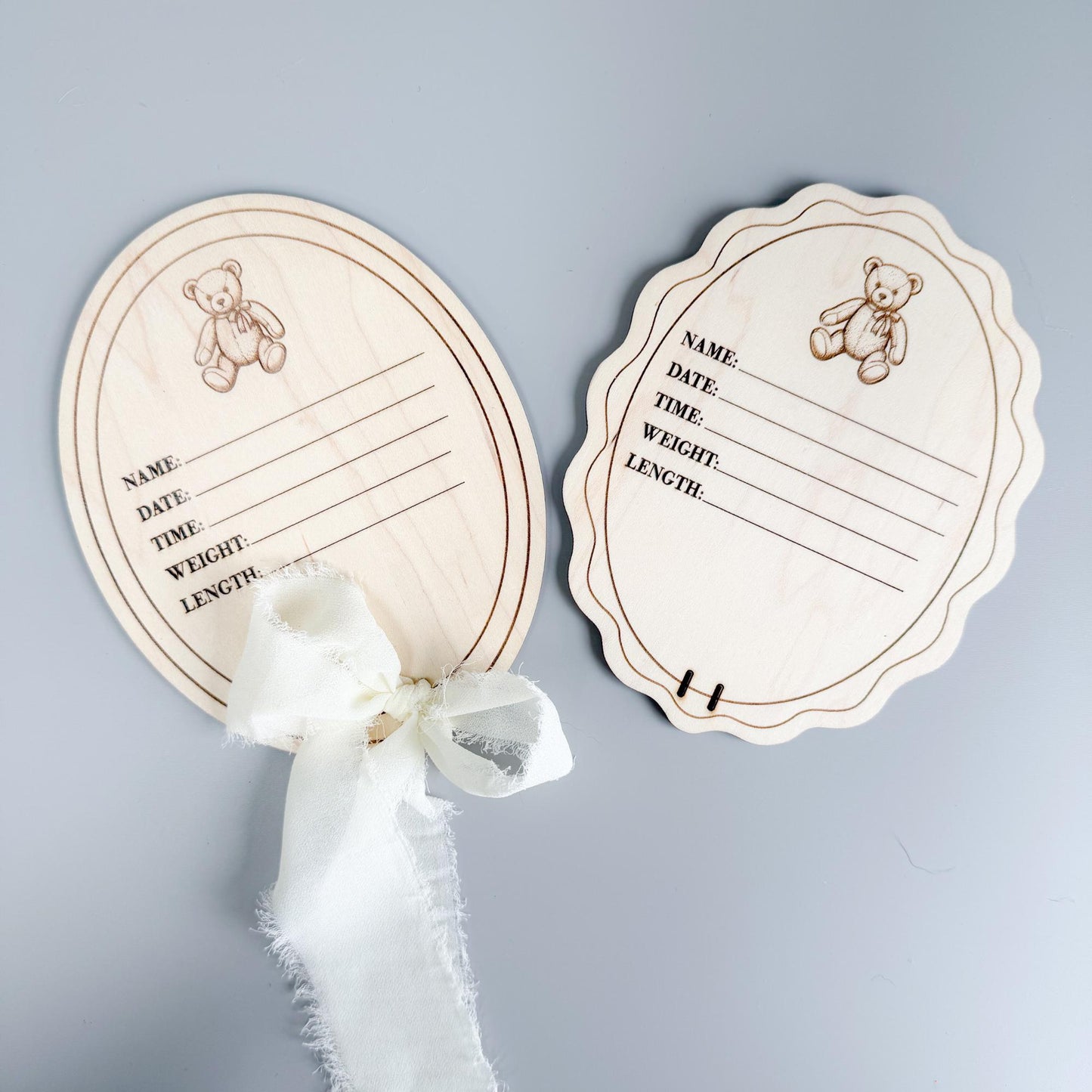 Personalized Maple Wood Baby Round | Custom Name Nursery Decor | Newborn Gift | Engraved Wood Baby Sign | Baby Shower Gift