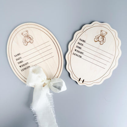 Personalized Maple Wood Baby Round | Custom Name Nursery Decor | Newborn Gift | Engraved Wood Baby Sign | Baby Shower Gift