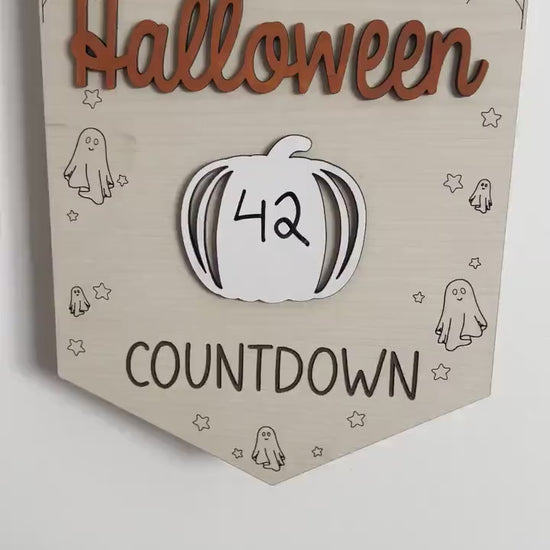 Halloween Countdown - Wood Hanging Sign - Countdown till - Halloween Calendar - Days Until Halloween   Whiteboard - Personalized