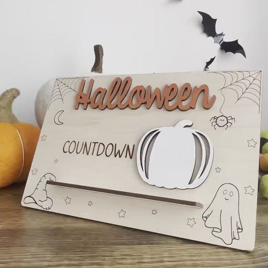 Halloween Countdown - Wood Halloween Decoration - Countdown to Halloween - Halloween Calendar - Days Until Halloween   Whiteboard - Sign