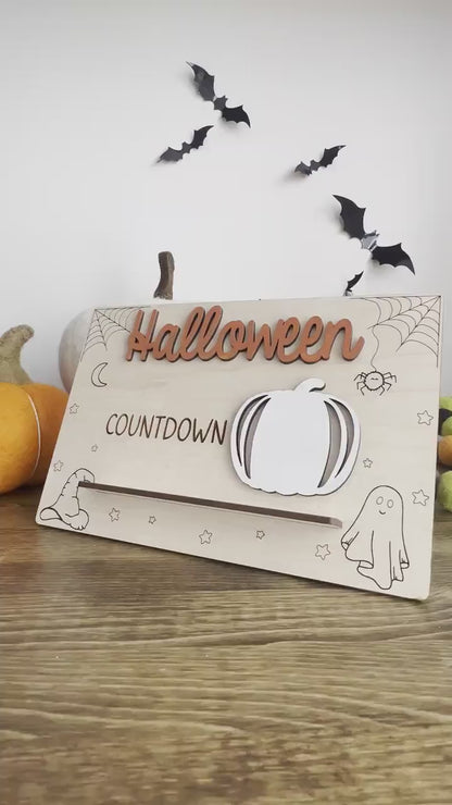 Halloween Countdown - Wood Halloween Decoration - Countdown to Halloween - Halloween Calendar - Days Until Halloween   Whiteboard - Sign